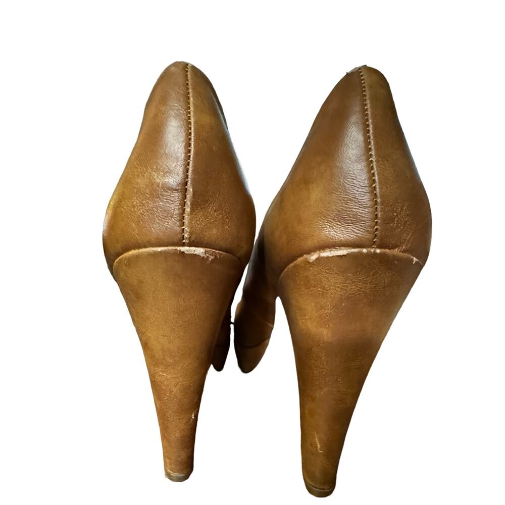 Vintage Steve Madden Chunky Heel Brown Suede size 8.5 Pump 1990 Classic Shoe